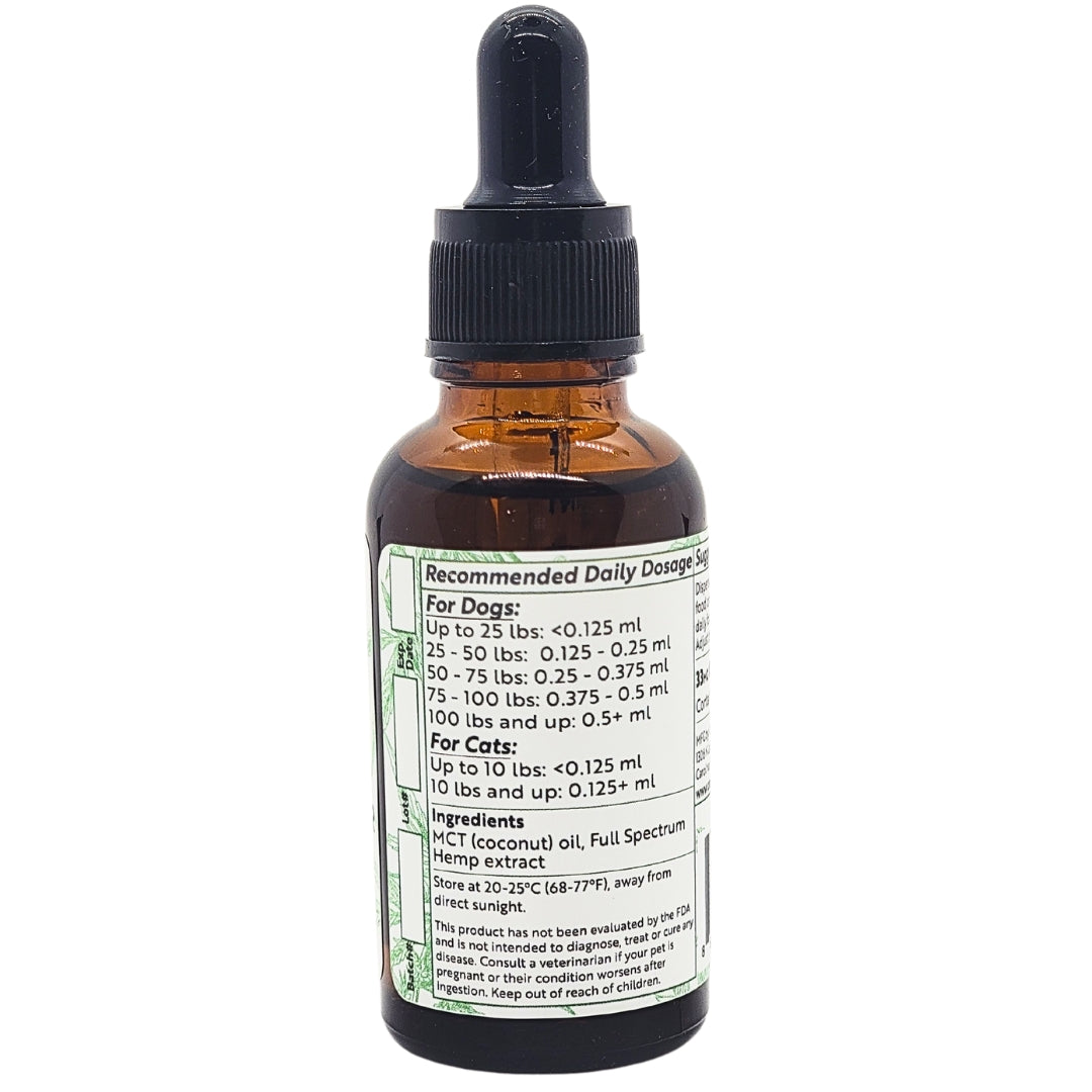 Caine's Elixir 1000mg Pet CBD Oil | Carolina Cannabis Creations